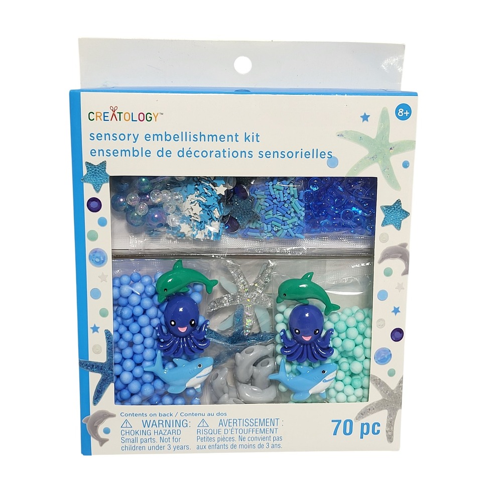 Creatology Sensory Embellishment Kit‎ Ocean Theme 70 Piece Kids Craft Art